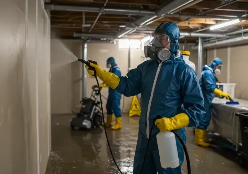 Basement Sanitization and Antimicrobial Treatment process in Spokane County, WA